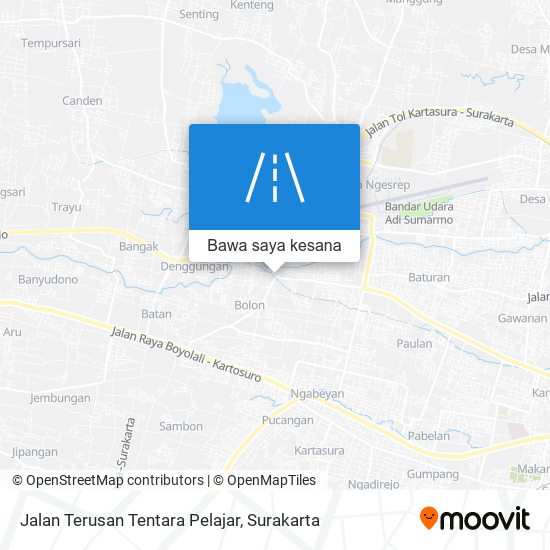 Peta Jalan Terusan Tentara Pelajar