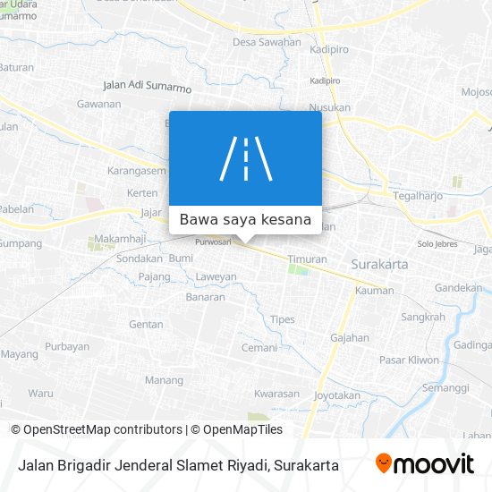 Peta Jalan Brigadir Jenderal Slamet Riyadi