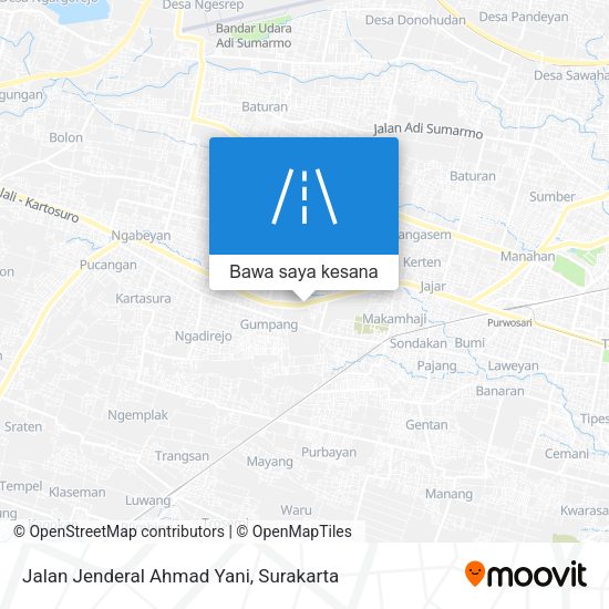 Peta Jalan Jenderal Ahmad Yani