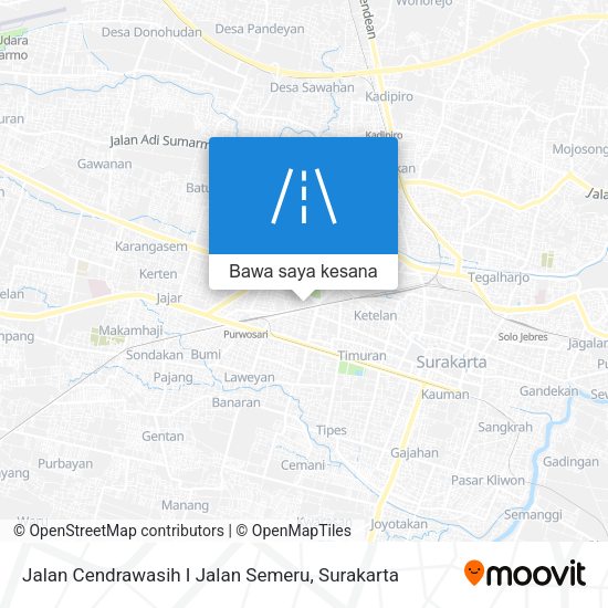 Peta Jalan Cendrawasih I Jalan Semeru