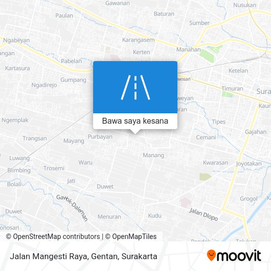 Peta Jalan Mangesti Raya, Gentan