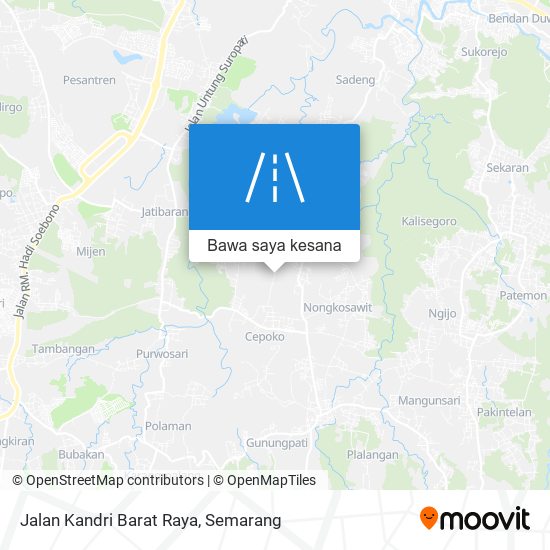 Peta Jalan Kandri Barat Raya