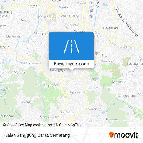 Peta Jalan Sanggung Barat