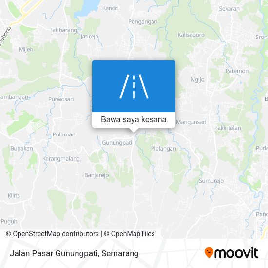 Peta Jalan Pasar Gunungpati