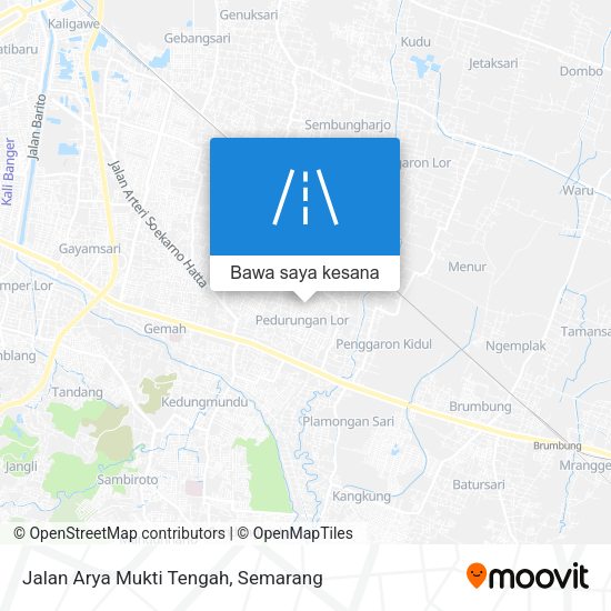 Peta Jalan Arya Mukti Tengah
