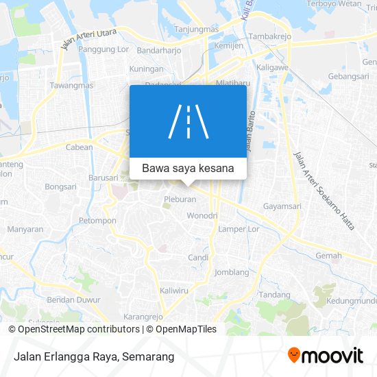 Peta Jalan Erlangga Raya