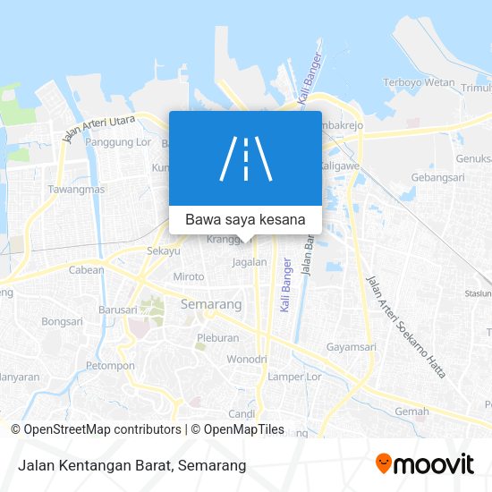 Peta Jalan Kentangan Barat