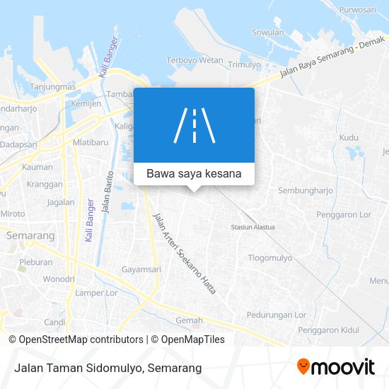 Peta Jalan Taman Sidomulyo