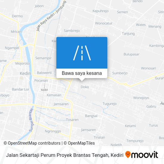 Peta Jalan Sekartaji Perum Proyek Brantas Tengah