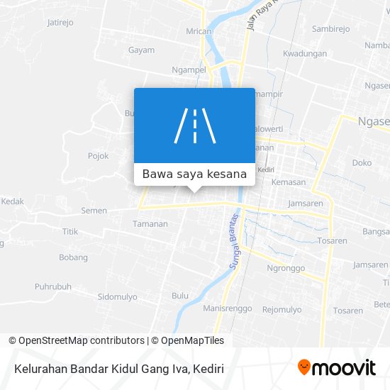 Peta Kelurahan Bandar Kidul Gang Iva