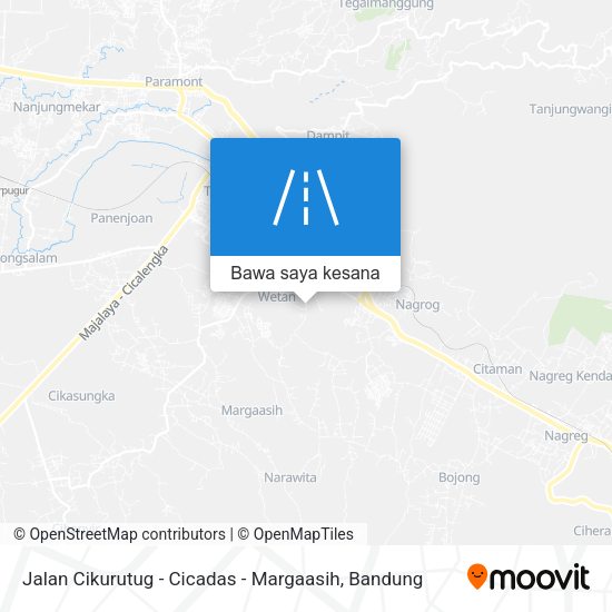 Peta Jalan Cikurutug - Cicadas - Margaasih