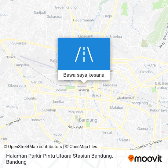 Peta Halaman Parkir Pintu Utaara Stasiun Bandung