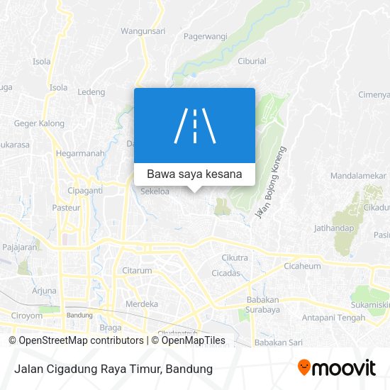 Peta Jalan Cigadung Raya Timur