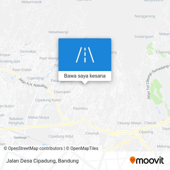 Peta Jalan Desa Cipadung