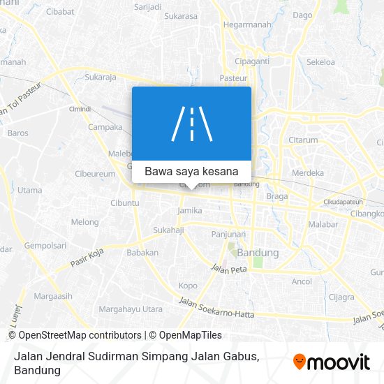 Peta Jalan Jendral Sudirman Simpang Jalan Gabus