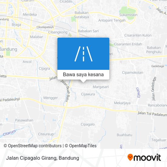 Peta Jalan Cipagalo Girang