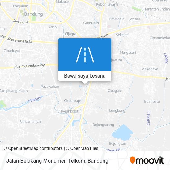 Peta Jalan Belakang Monumen Telkom