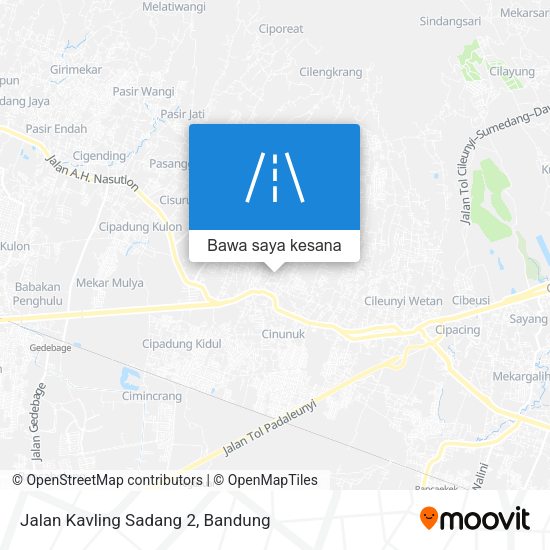 Peta Jalan Kavling Sadang 2