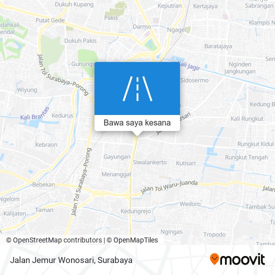 Peta Jalan Jemur Wonosari
