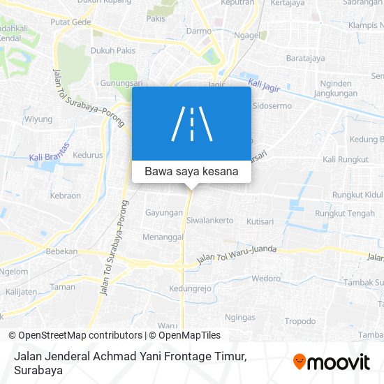 Peta Jalan Jenderal Achmad Yani Frontage Timur