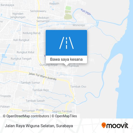 Peta Jalan Raya Wiguna Selatan