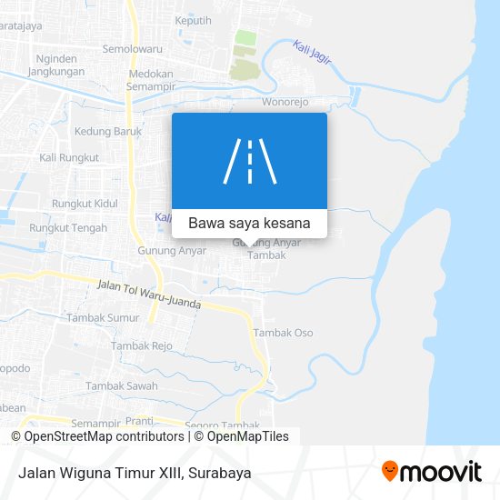 Peta Jalan Wiguna Timur XIII