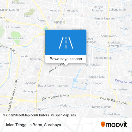 Peta Jalan Tenggilis Barat