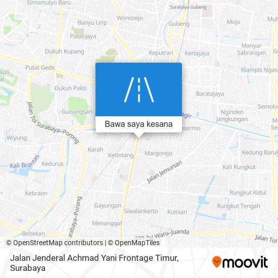 Peta Jalan Jenderal Achmad Yani Frontage Timur