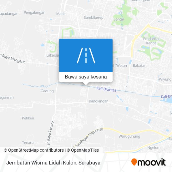 Peta Jembatan Wisma Lidah Kulon