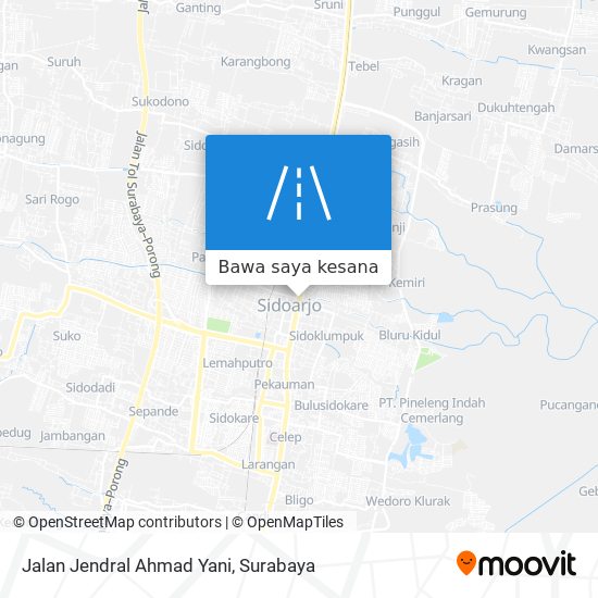 Peta Jalan Jendral Ahmad Yani