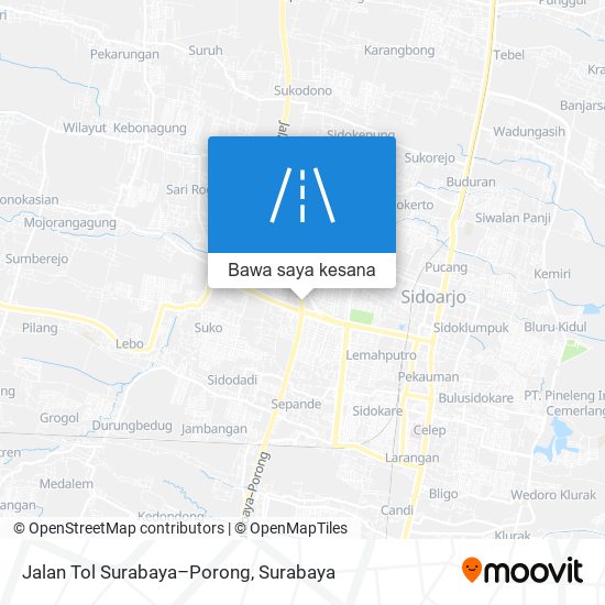 Peta Jalan Tol Surabaya–Porong