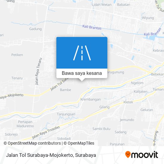 Peta Jalan Tol Surabaya-Mojokerto