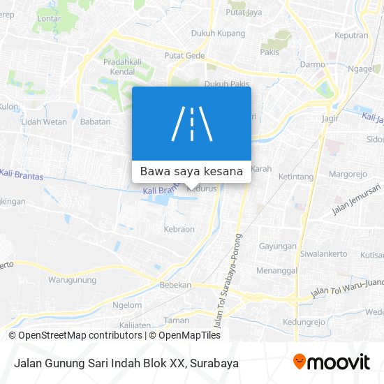 Peta Jalan Gunung Sari Indah Blok XX