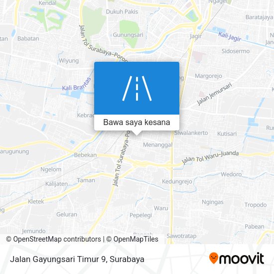 Peta Jalan Gayungsari Timur 9