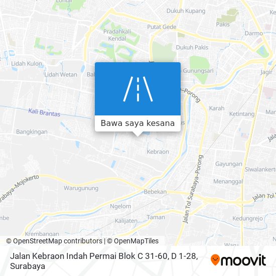 Peta Jalan Kebraon Indah Permai Blok C 31-60, D 1-28