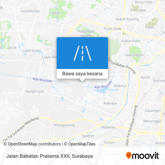 Peta Jalan Babatan Pratama XXII