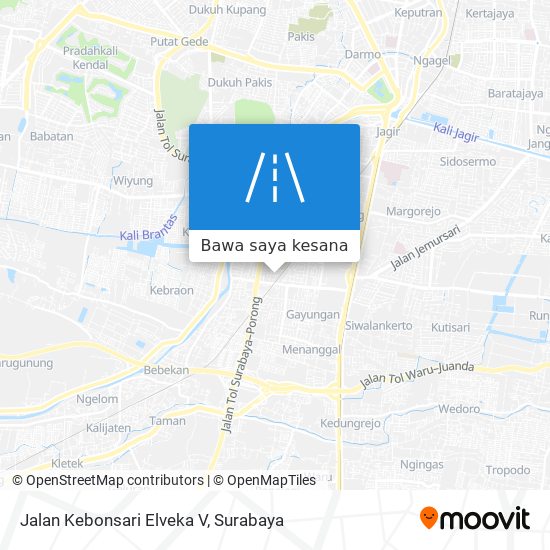 Peta Jalan Kebonsari Elveka V