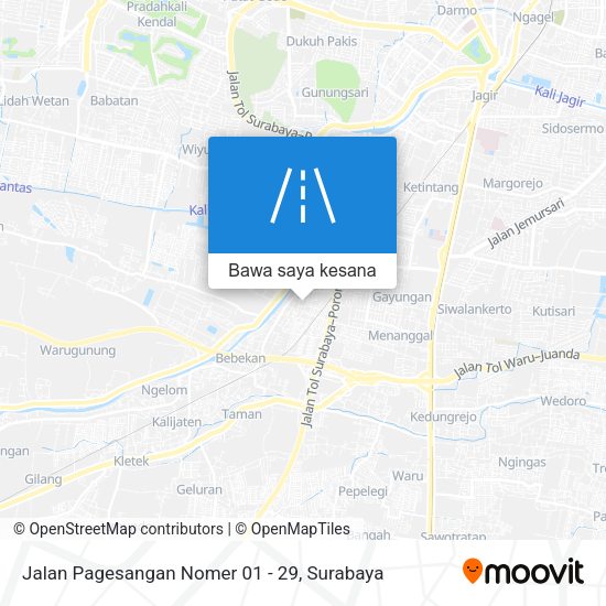Peta Jalan Pagesangan Nomer 01 - 29