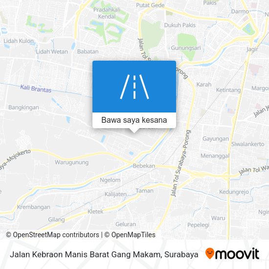 Peta Jalan Kebraon Manis Barat Gang Makam