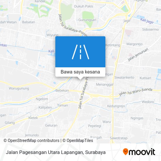 Peta Jalan Pagesangan Utara Lapangan