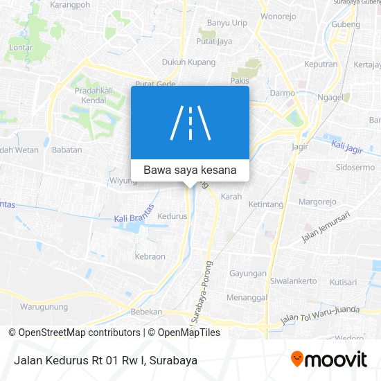 Peta Jalan Kedurus Rt 01 Rw I
