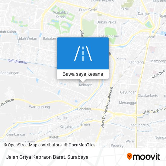 Peta Jalan Griya Kebraon Barat