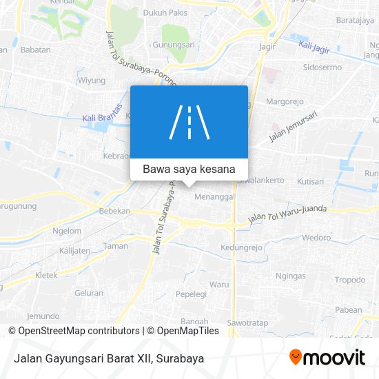 Peta Jalan Gayungsari Barat XII