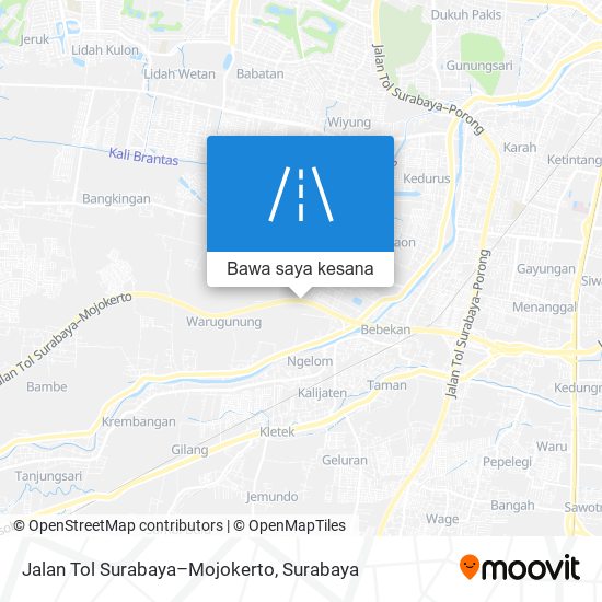 Peta Jalan Tol Surabaya–Mojokerto