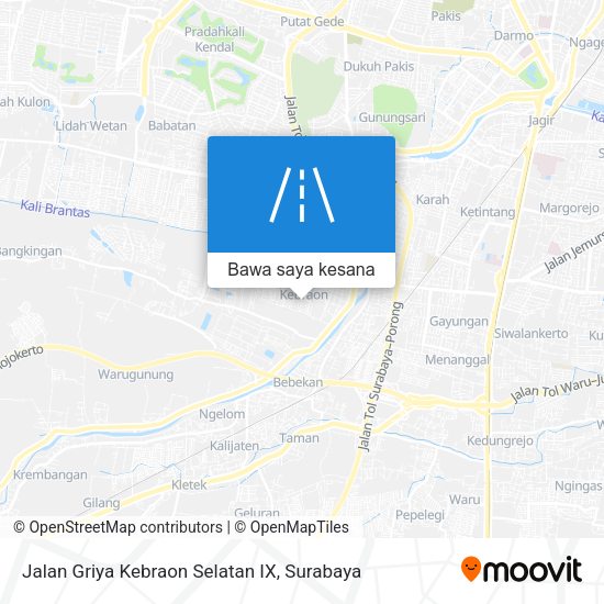 Peta Jalan Griya Kebraon Selatan IX