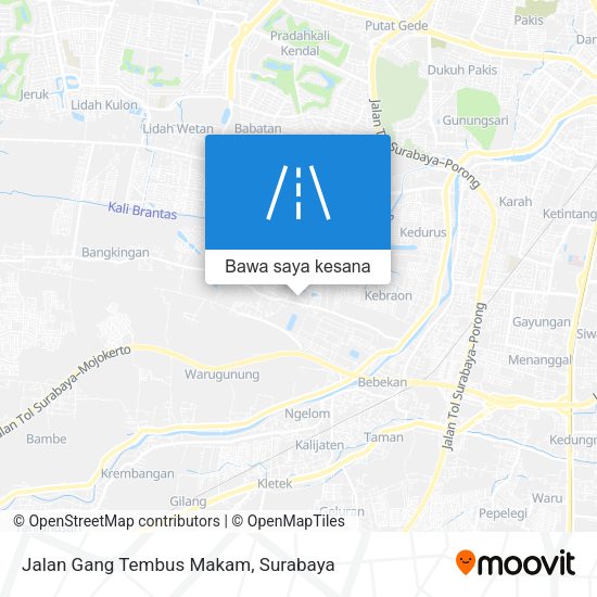 Peta Jalan Gang Tembus Makam