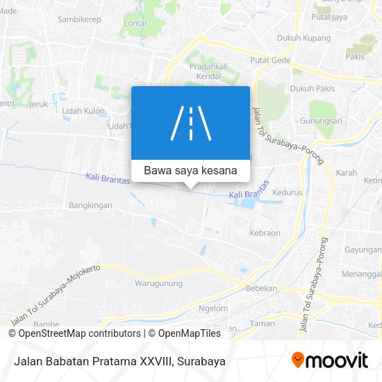 Peta Jalan Babatan Pratama XXVIII