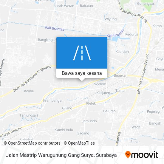 Peta Jalan Mastrip Warugunung Gang Surya