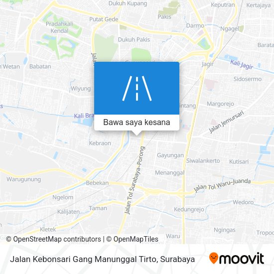 Peta Jalan Kebonsari Gang Manunggal Tirto