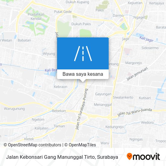 Peta Jalan Kebonsari Gang Manunggal Tirto